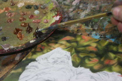 Holly in progress